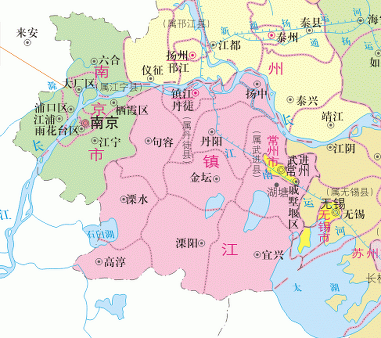 常州之前的老市区是非常小的,市区周围一圈都是武进市.