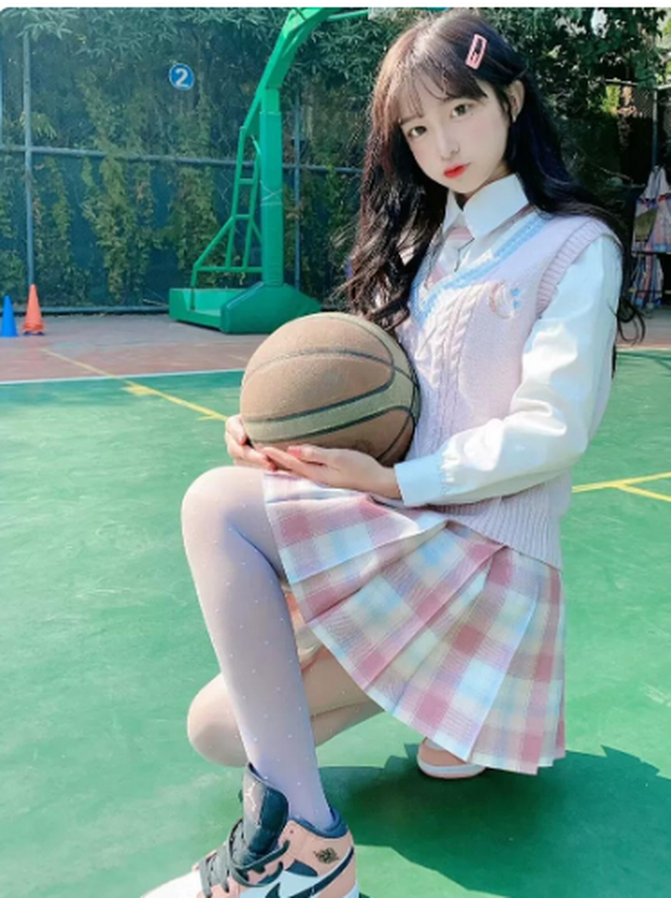 校园风jk裙白丝阳光小可爱
