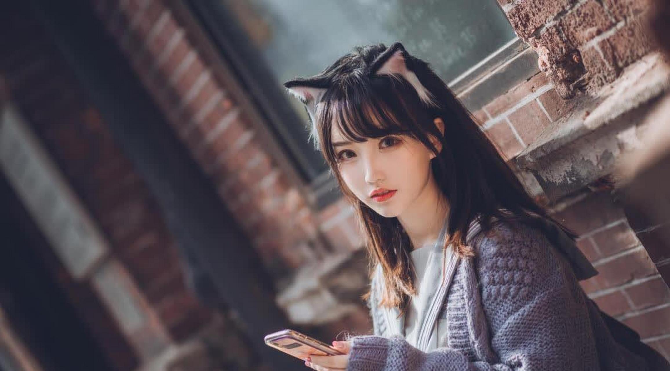 猫耳朵jk小姐姐街拍太好看了,优雅大方温柔美丽又性感迷人