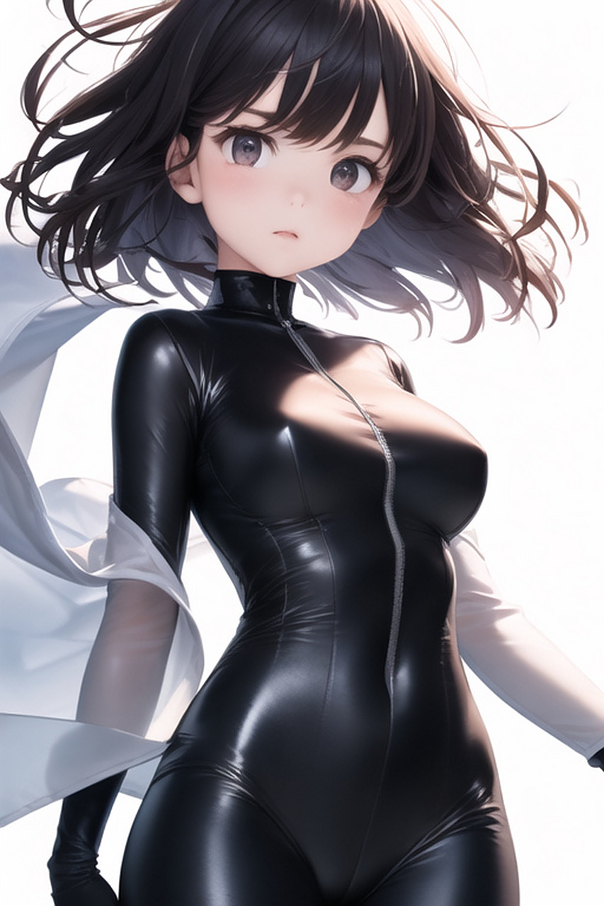 ai绘画分享;黑发猫耳少女