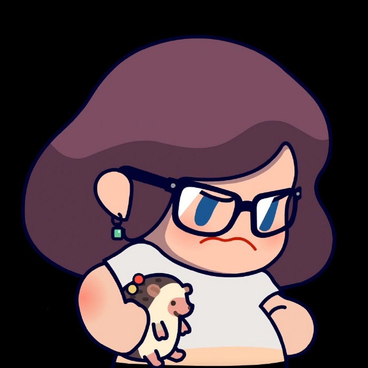 生气女孩趣味搞怪头像