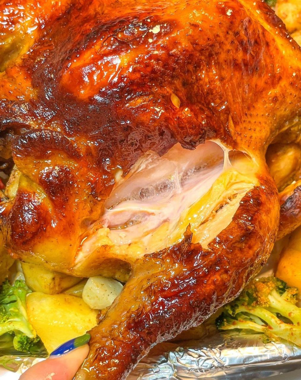 一口爆汁97苹果蜜汁烤鸡真的巨巨巨好吃!