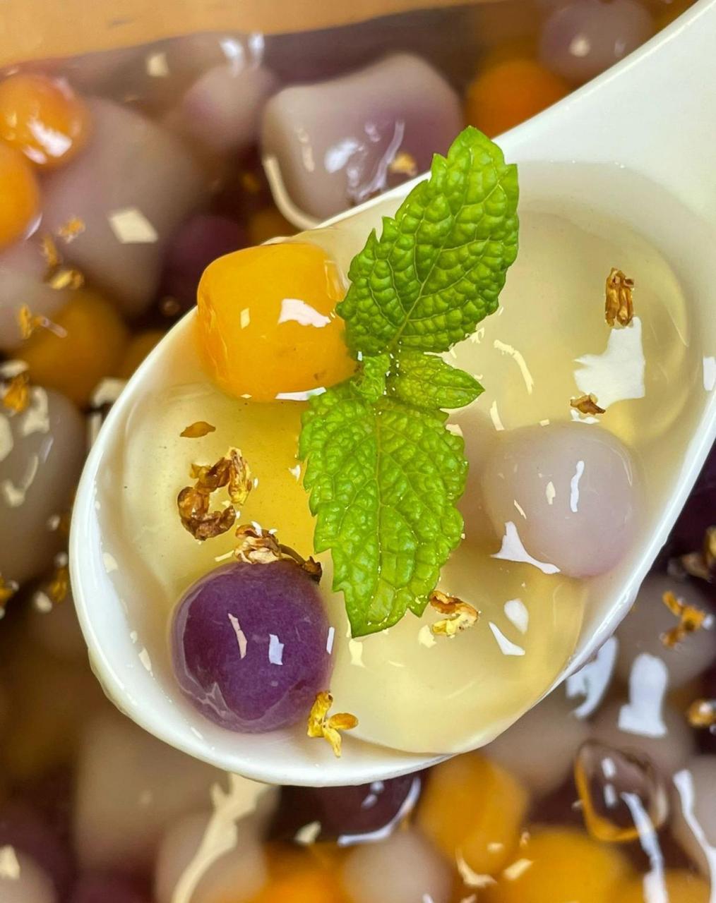 桂花芋圆冰粉,求求你们快去试试这个做法7515|||夏日炎炎,来一碗