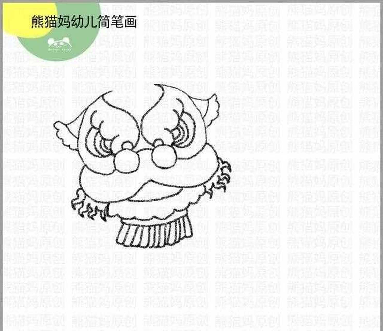 亲子幼儿简笔画推荐[抱抱 让我们一起来画喜庆的舞狮吧!
