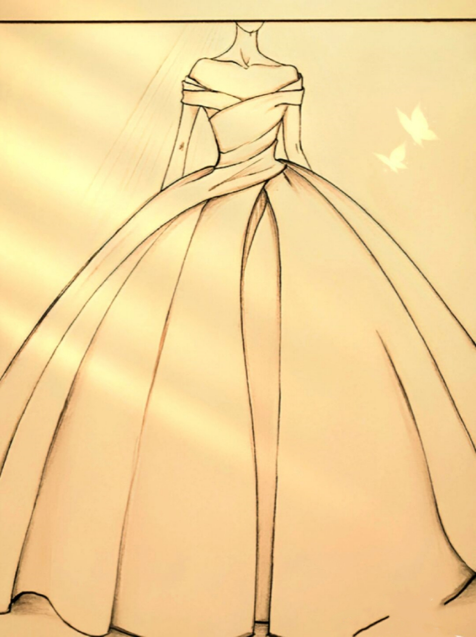 婚纱黑白简笔画教程  请大数据推给自学画画的朋友们 🌟想看我拍