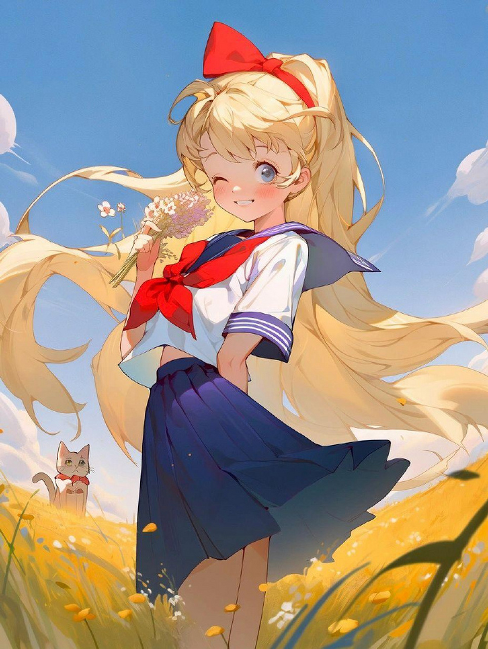 田园风水手服的美少女战士头像 太可爱!