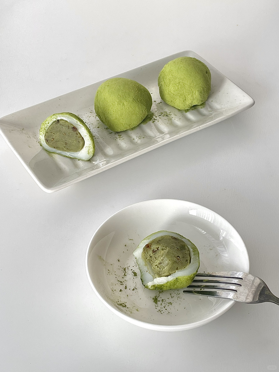 糯叽叽超爱抹茶红豆大福 永远爱糯叽叽的美食 抹茶红豆大福也太绝了吧