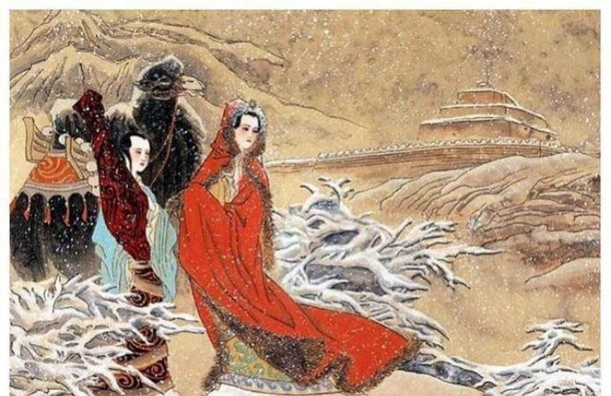 隋朝皇帝将14岁的义成公主嫁给了突厥可汗,当年可汗已经65岁