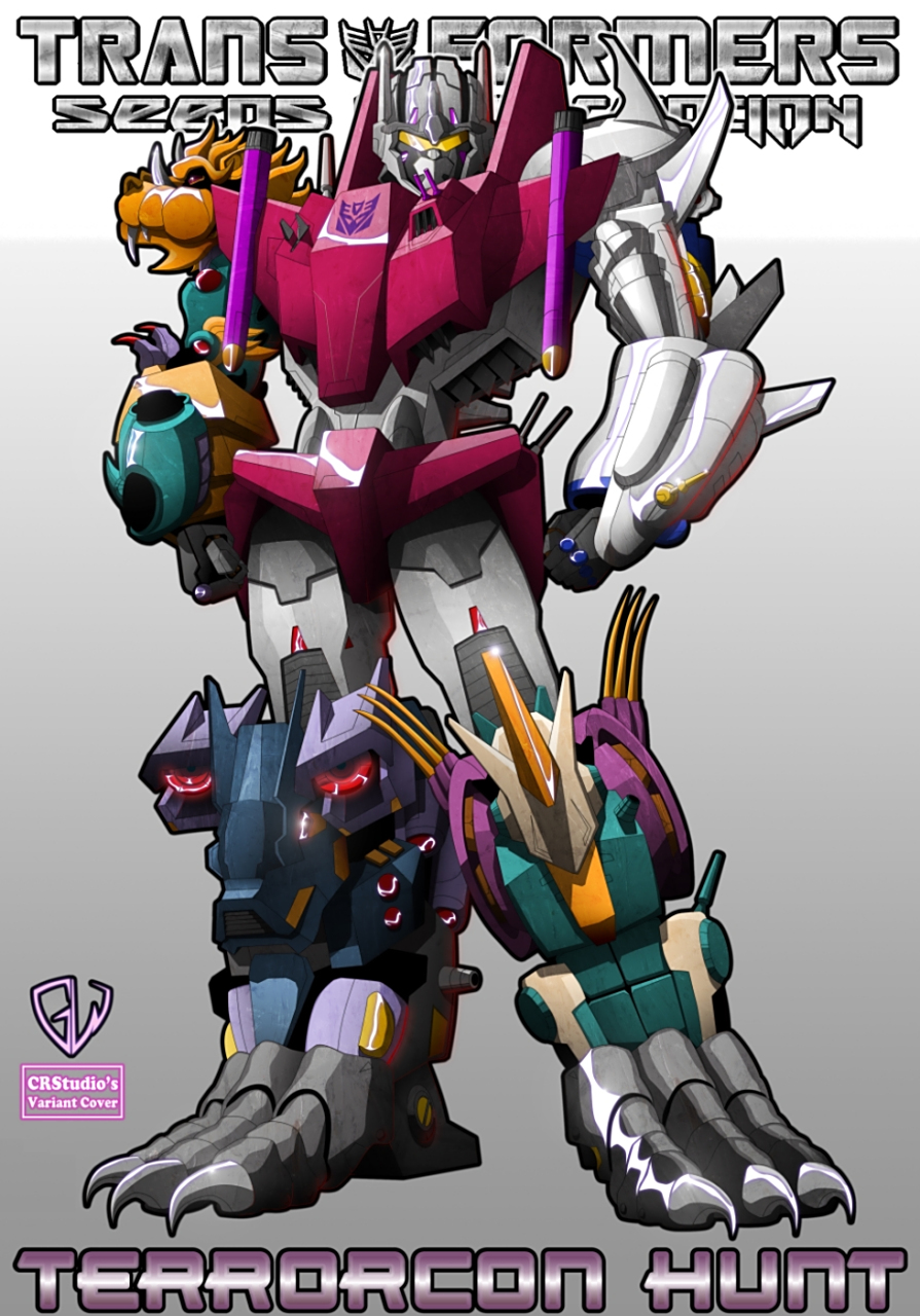 #变形金刚# 霸天虎龙头部队组合求雨鬼的别样姿态,虽然和海鲜战队一样