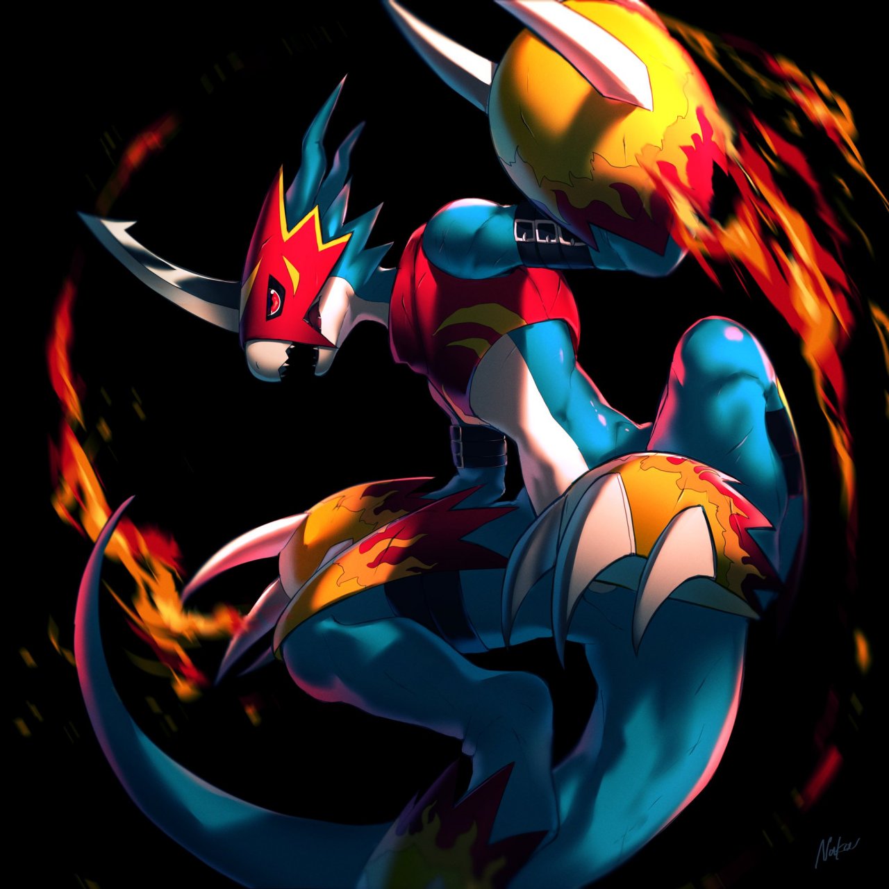 烈焰龙兽 #数码宝贝# #动漫# #二次元