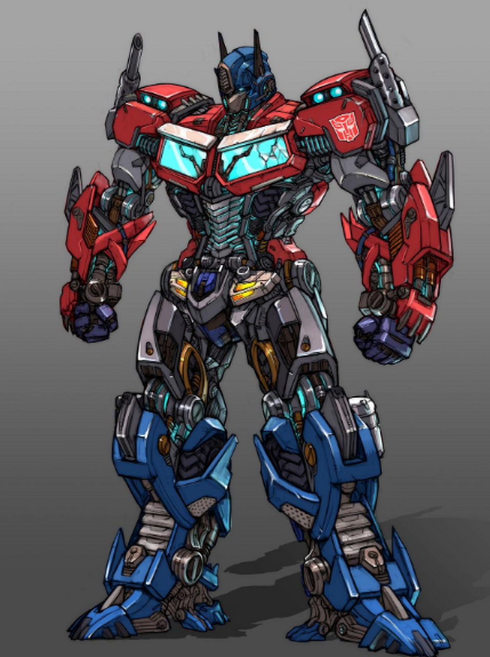 一组别样风格的变形金刚角色插画,有外传的影子,by 红马羊#插画