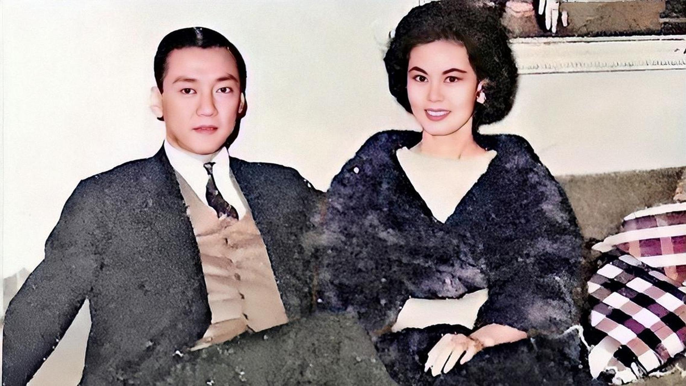 一张龙五和他的妻子林黛的合照,龙五名叫龙绳勋,是大名鼎鼎的龙云第