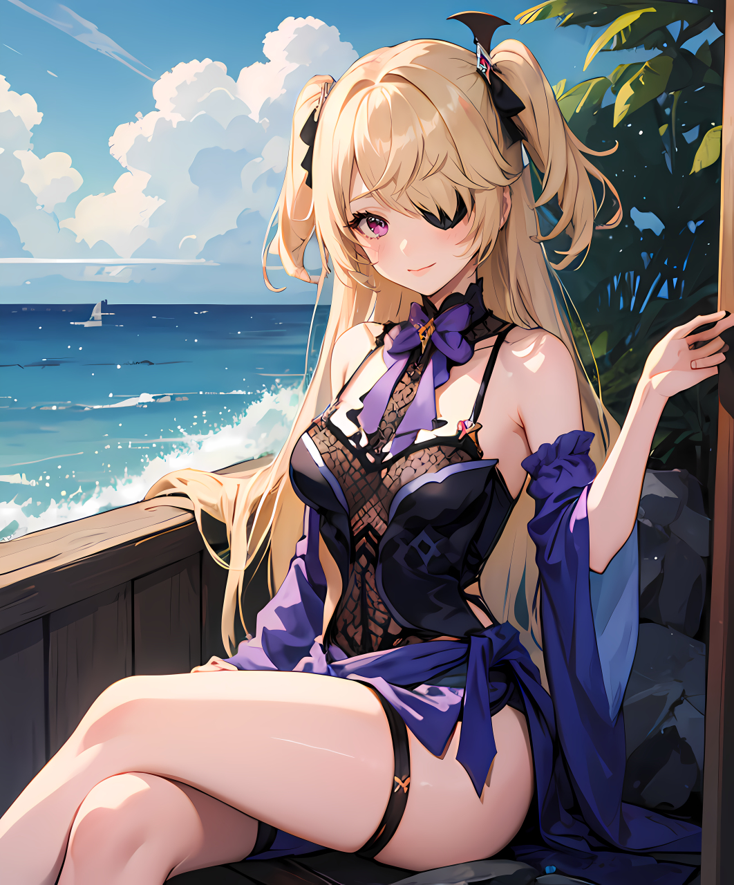 小菲谢尔今天也美美的 #二次元美图# #壁纸分享# #原神菲谢尔