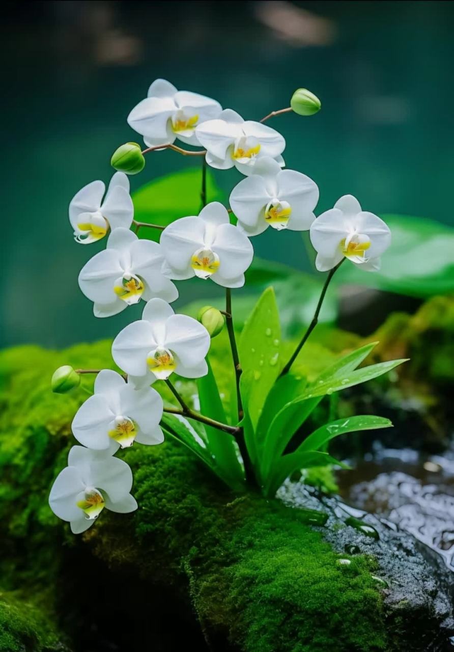 白色蝴蝶兰的花语是纯洁的爱情和珍贵的友谊.