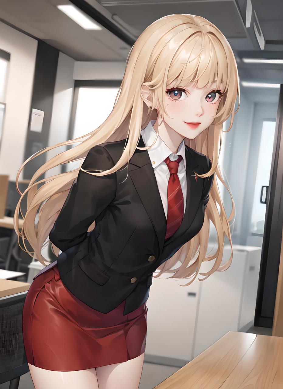 职场御姐系列 :金发西装御姐(12) 二次元西装控金发御姐,她穿着一套