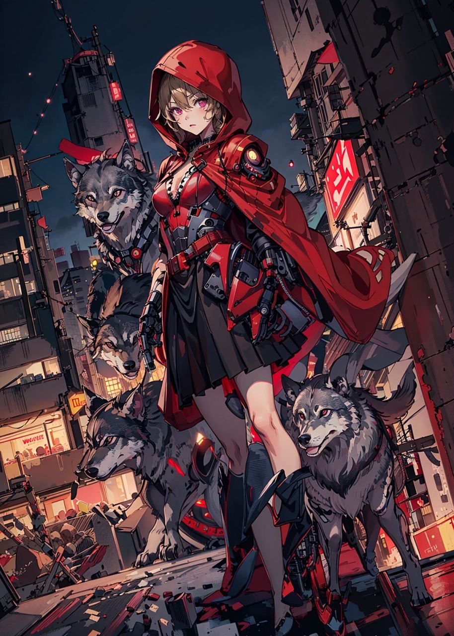 ai绘画# 赛博朋克小红帽79