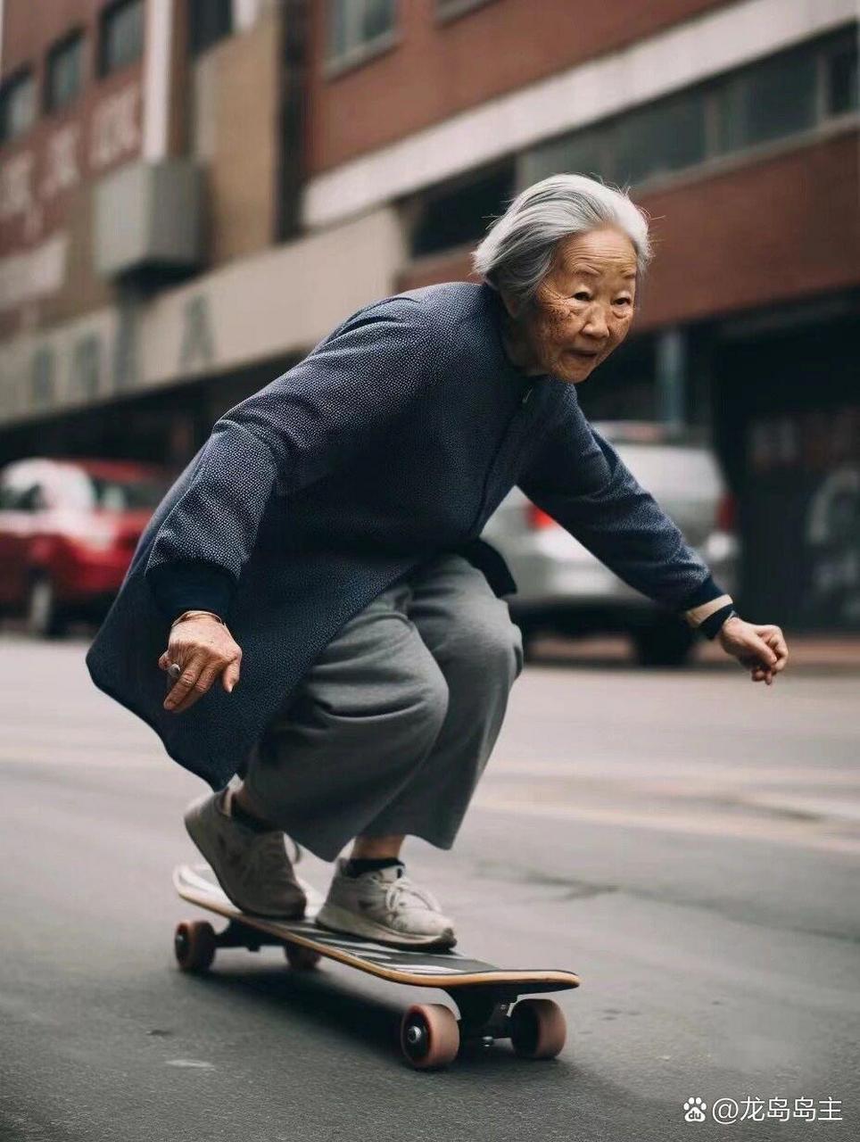 该不该报警啊,路上遇到几个老人在玩极限运动