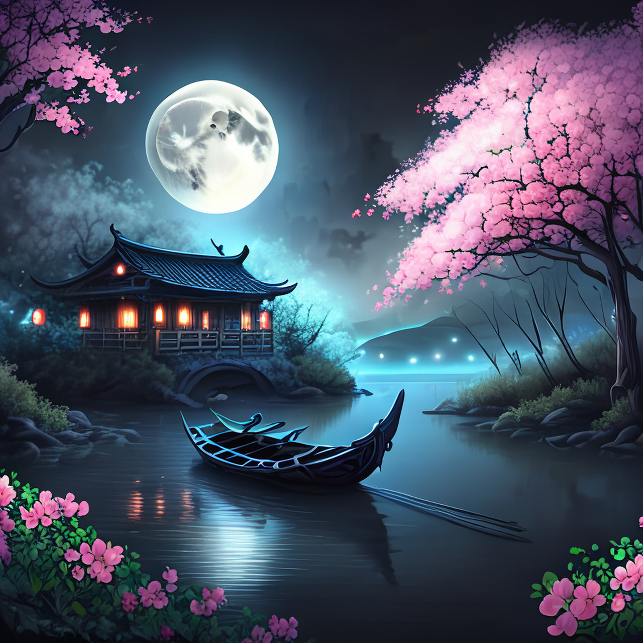 百度ai绘图黑科技#壁纸,微视图,古风绘画,中国风,描绘古诗词,古典 ..