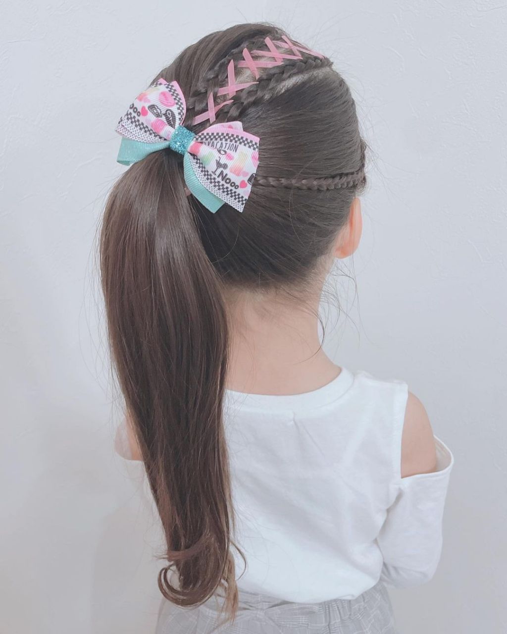 儿童编发,一股辫编发