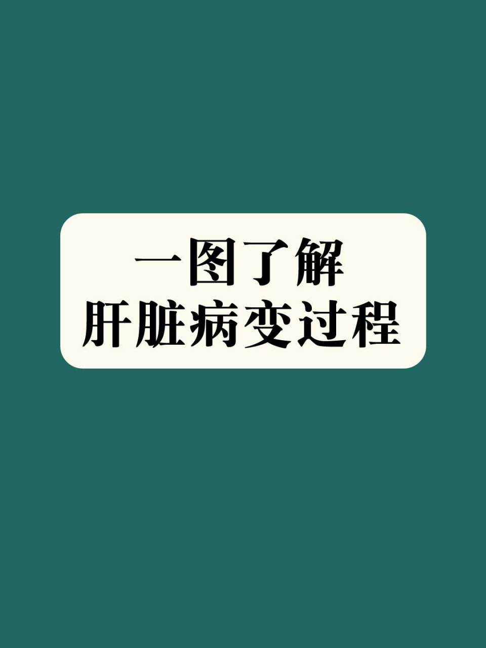 一图了解肝脏病变过程#肝脏健康# #肝病# #健康科普