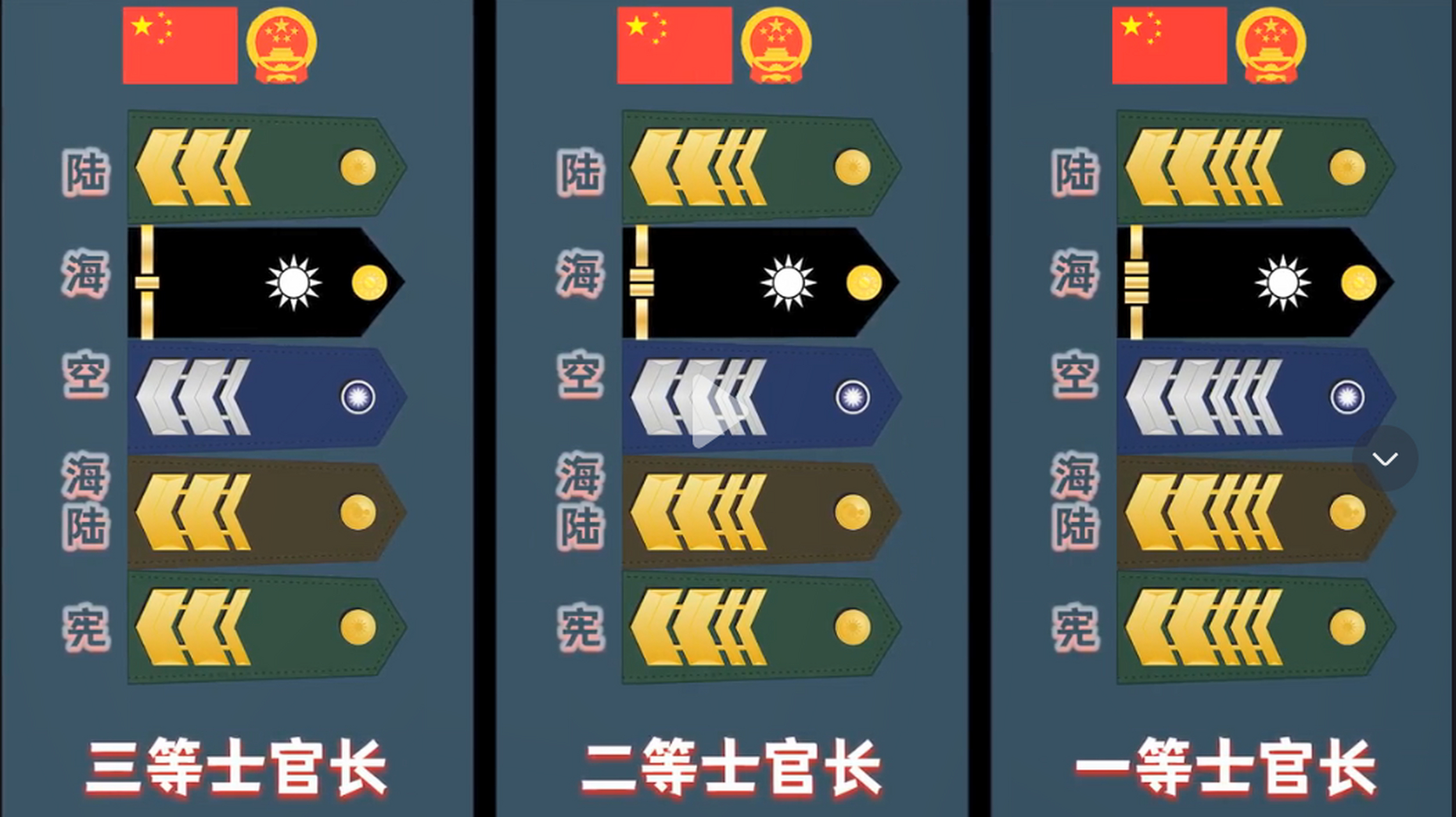 看看我国台湾省的军衔是什么样的图案吧,怎么我总感觉收复台湾不远了.