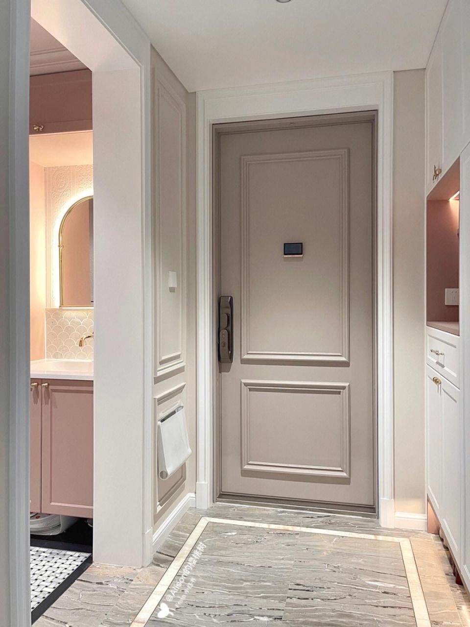 自制法式防盗门:再见猪肝红,你好奶油棕 终于对这个开发商送的防盗门