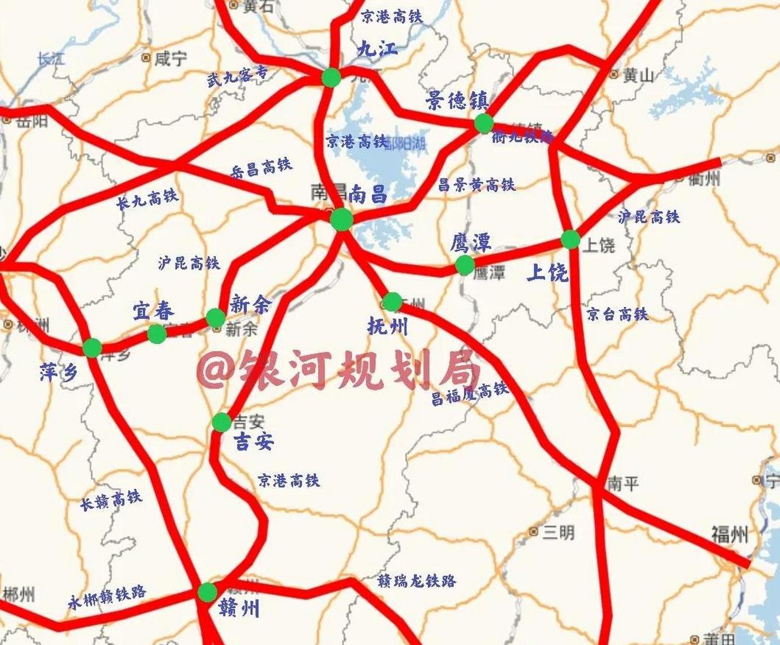 江西省高铁网络图图片
