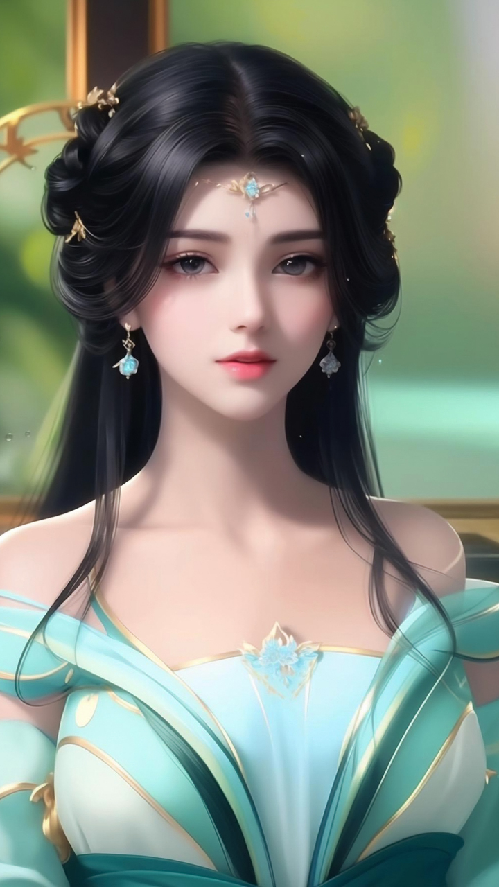 国漫女神|《星辰变》姜立4k超清手机壁纸:头发漆黑如墨,双眼给人以