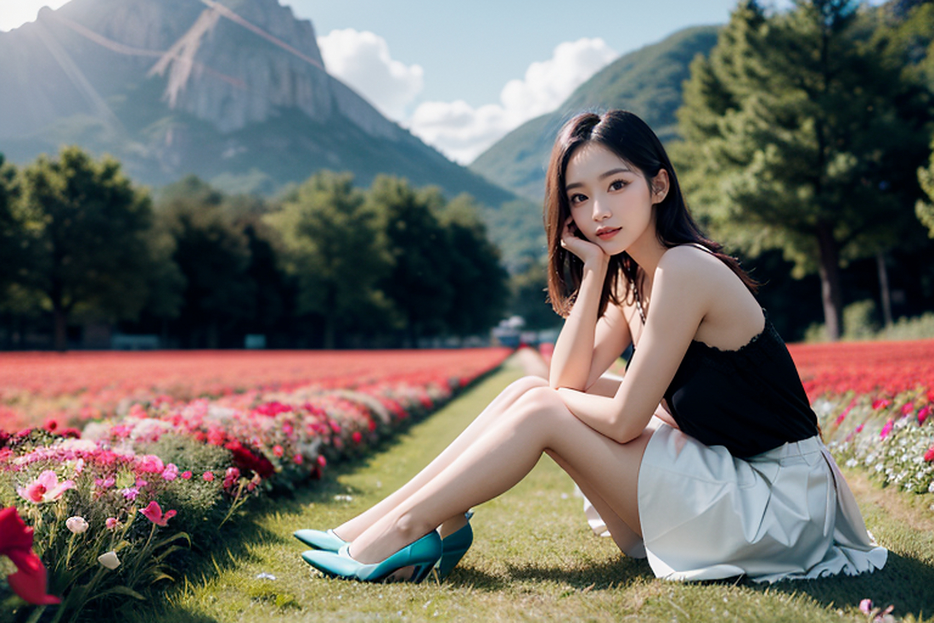 ai美图绘画丨高跟鞋大长腿美女#美女# #养眼美女# #ai美女