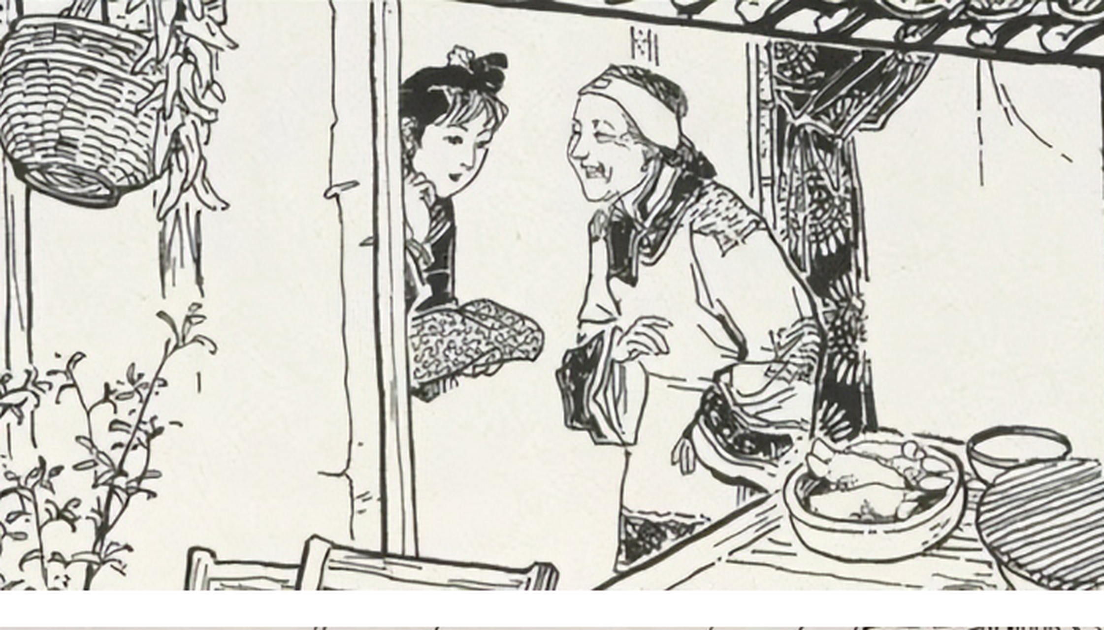 古时,婆婆带着儿媳妇去河边洗衣服,不料,婆婆趁儿媳