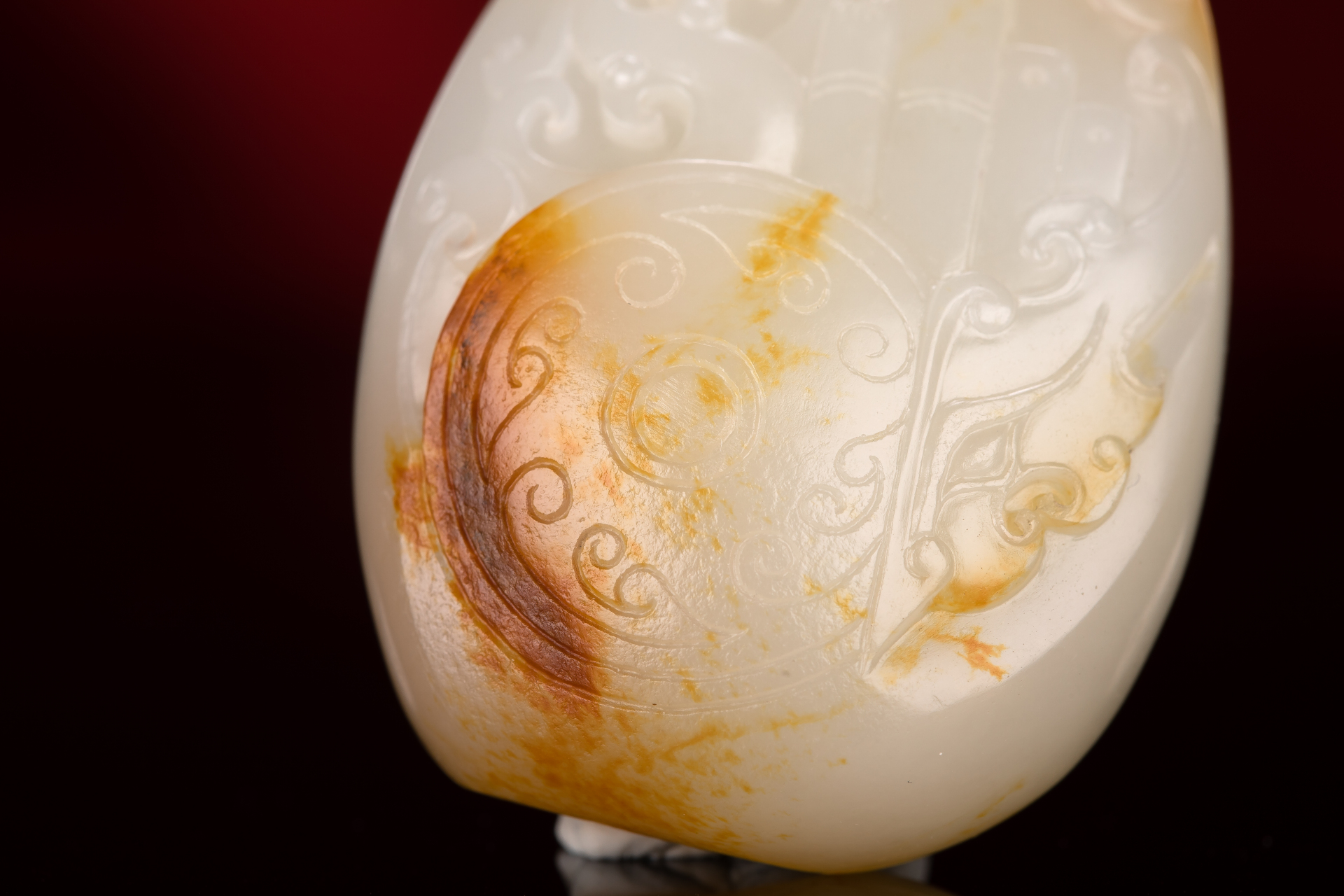 【龙行天下】苏工独籽巧雕 洒金皮玉雕龙手把件 60.