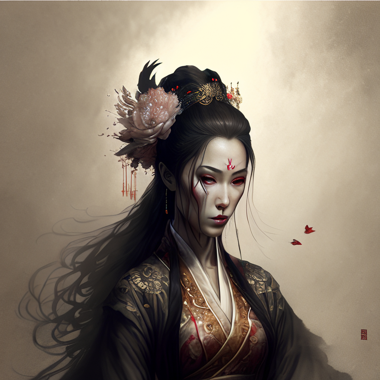 钗鸾慷照影,箫凤暗栖尘.恬淡,缥缈,生机#百度ai绘图黑科技