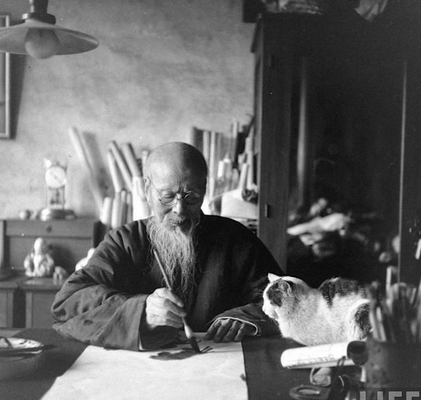 齐白石老照片:育12子,83岁时妻子又怀孕,93岁时要迎娶22岁女孩 齐白石