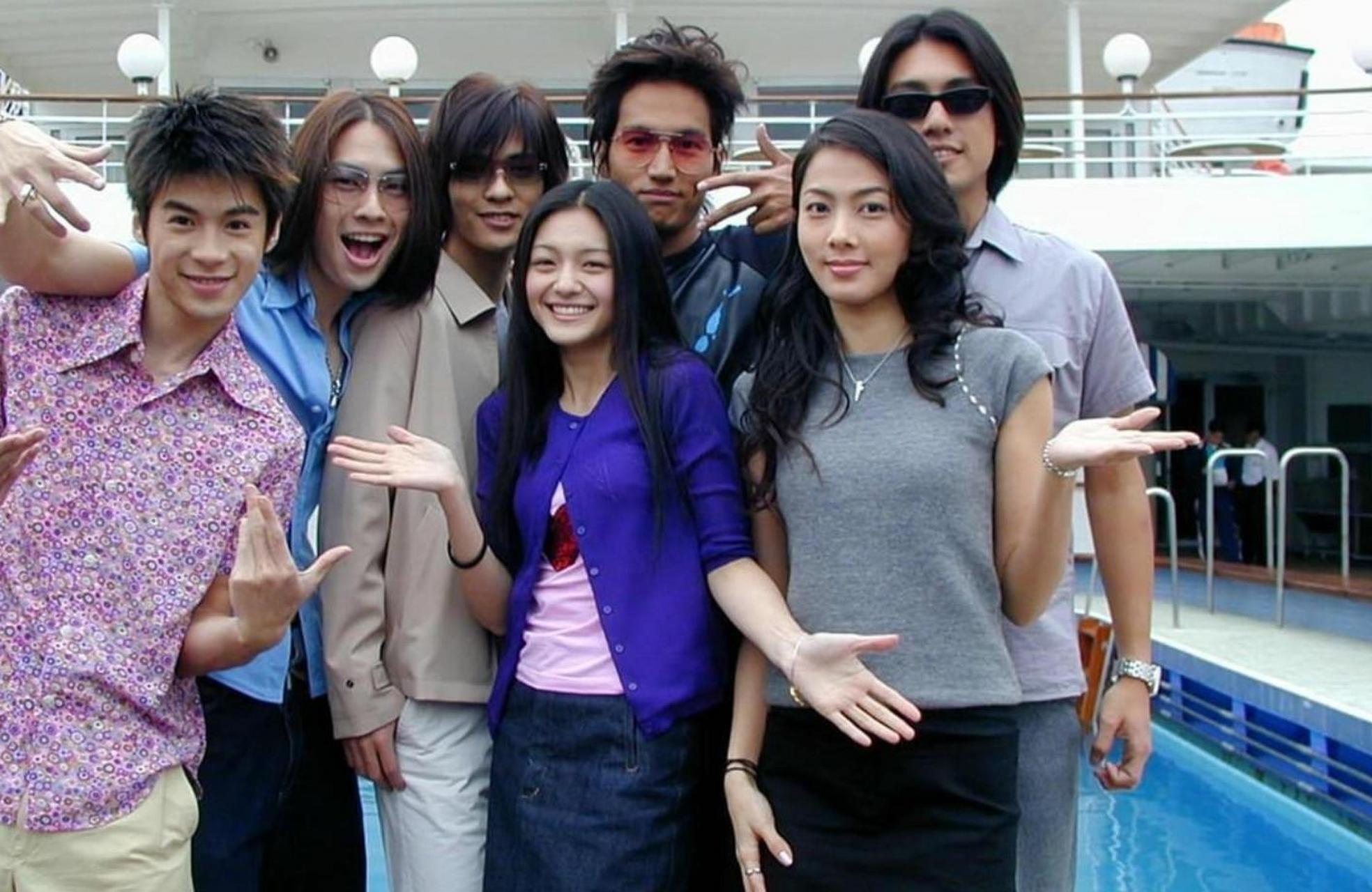 老照片:《流星花园》时期的f4和大s.