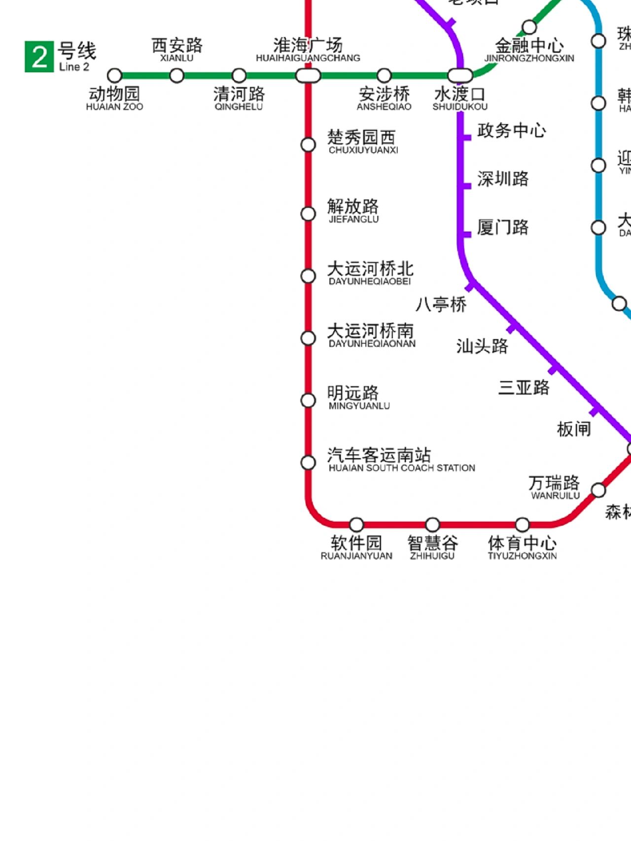 地铁运营 淮安地铁线路图