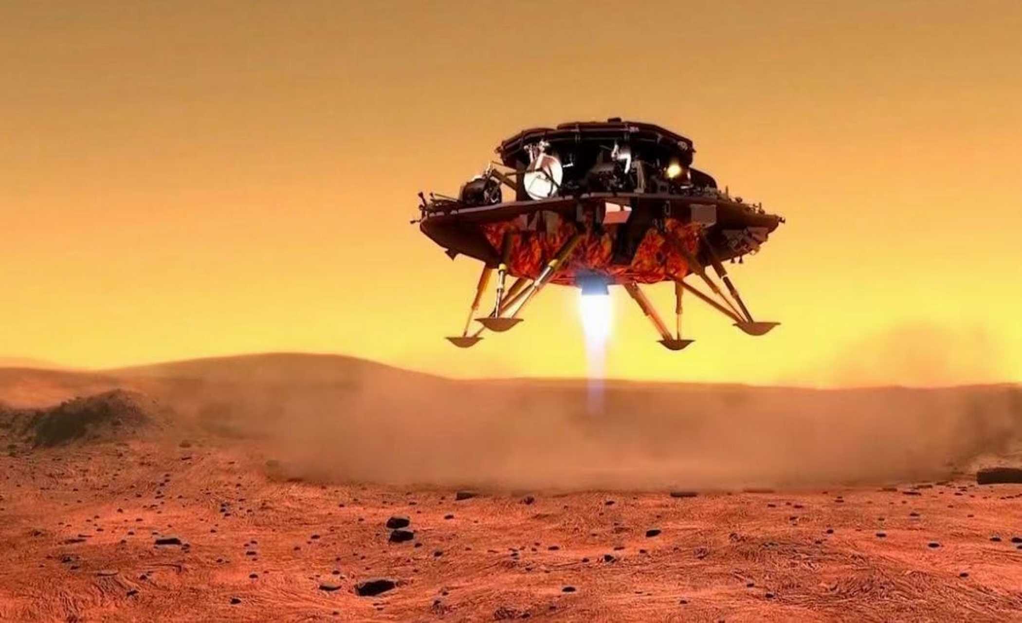 2021年5月15日,祝融号火星车成功登陆火星乌托邦平原