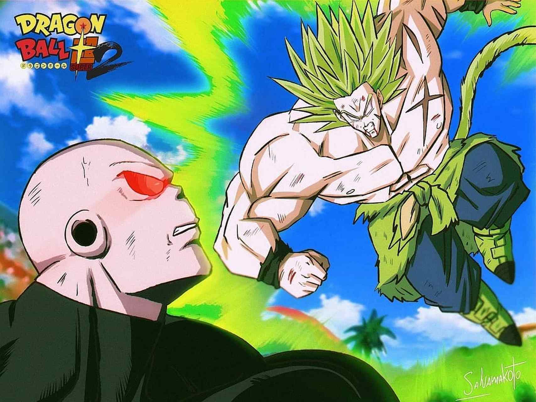 布罗利和吉连对战,两个狂人啊 #龙珠