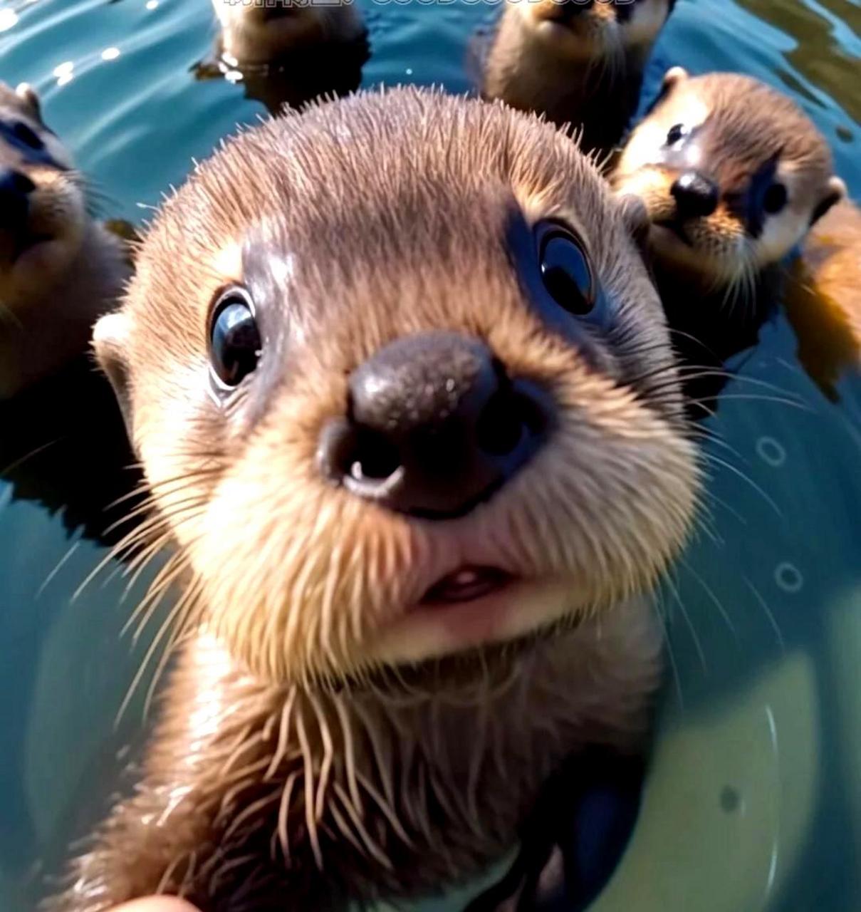 建议把这只可爱的水獭分给我一只.