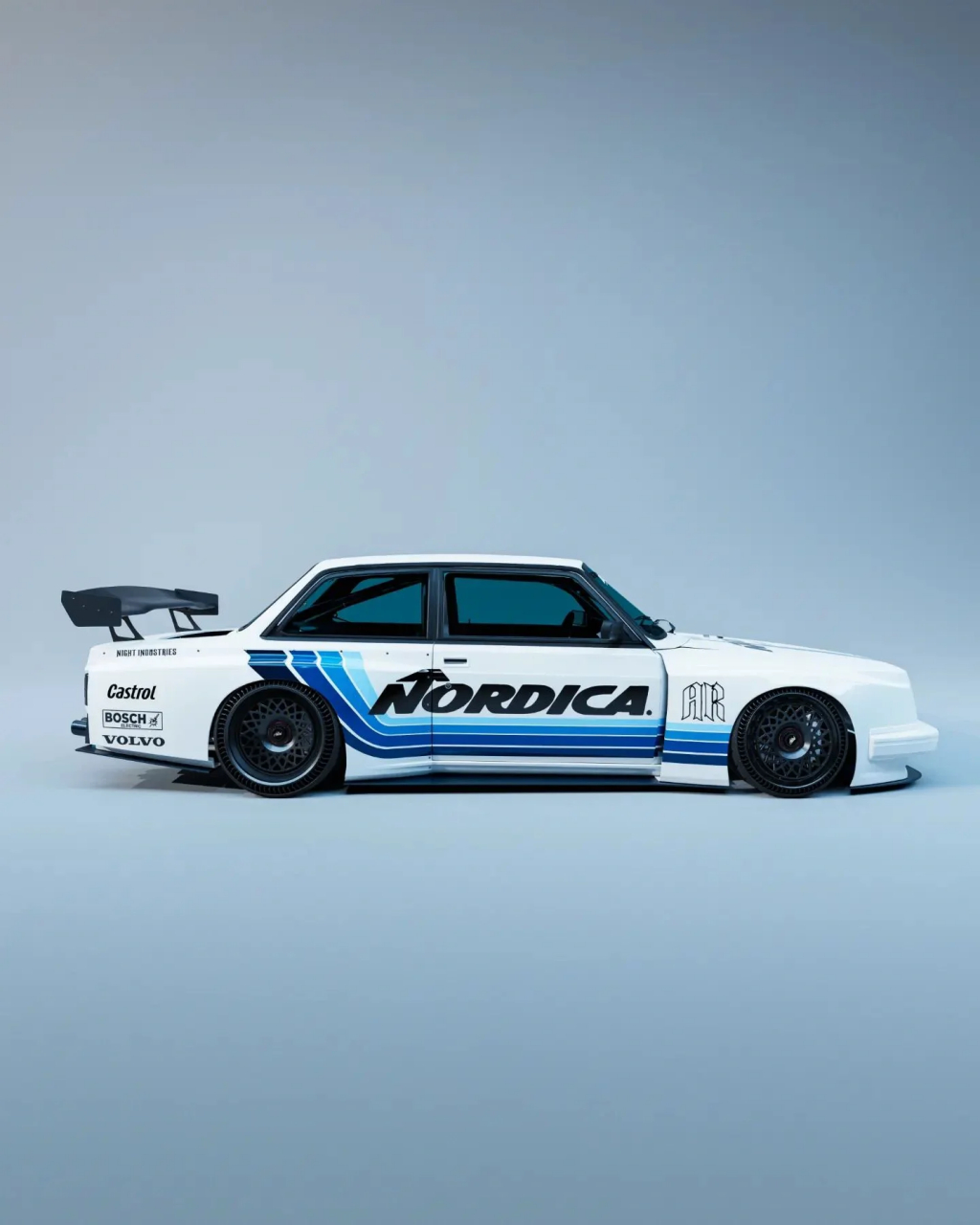 老富豪volvo 242改装设定曝光,瑞典轻量级板砖宽体太棒了!