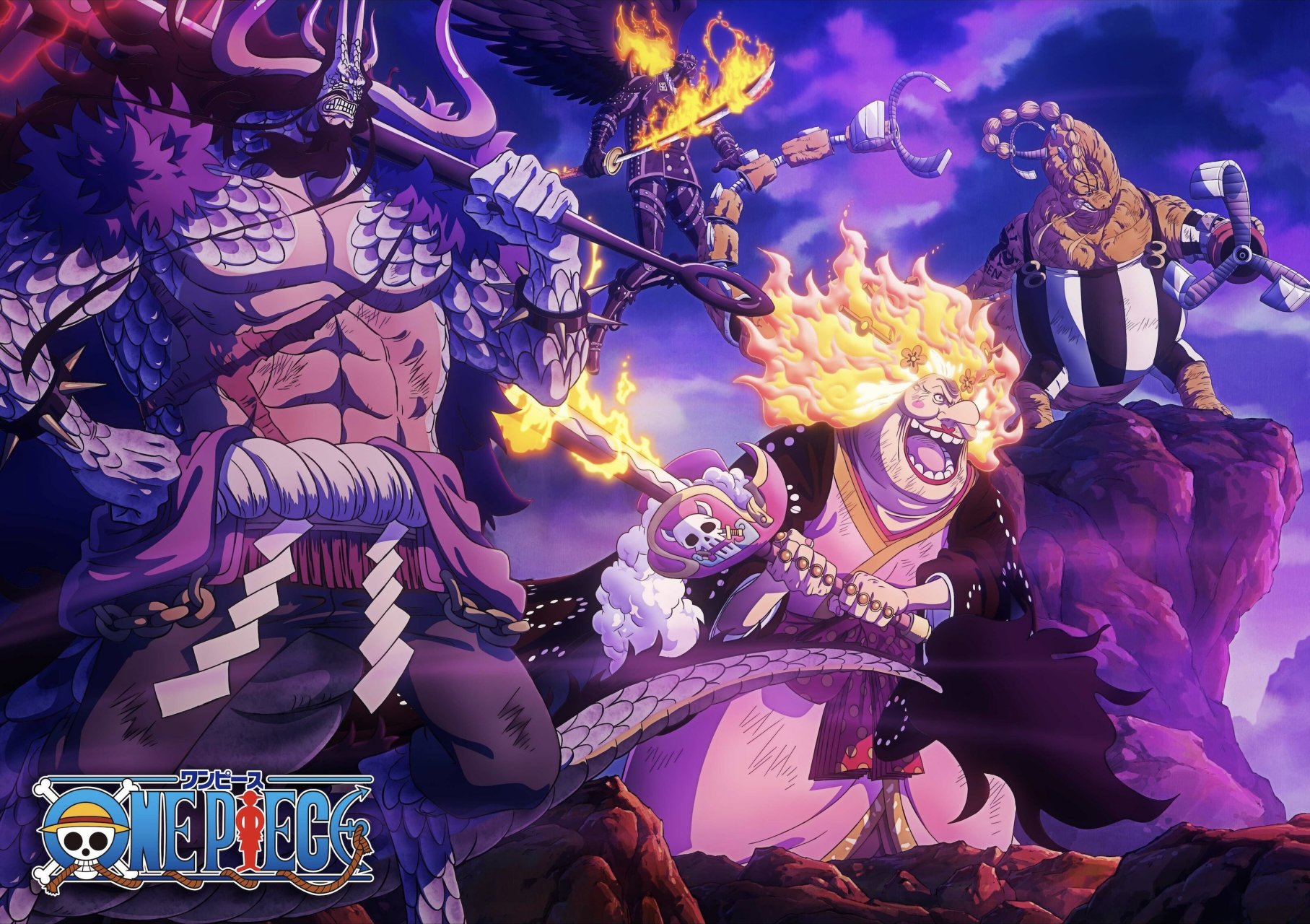 海贼王# 和之国鬼岛屋顶决战视觉图公开!