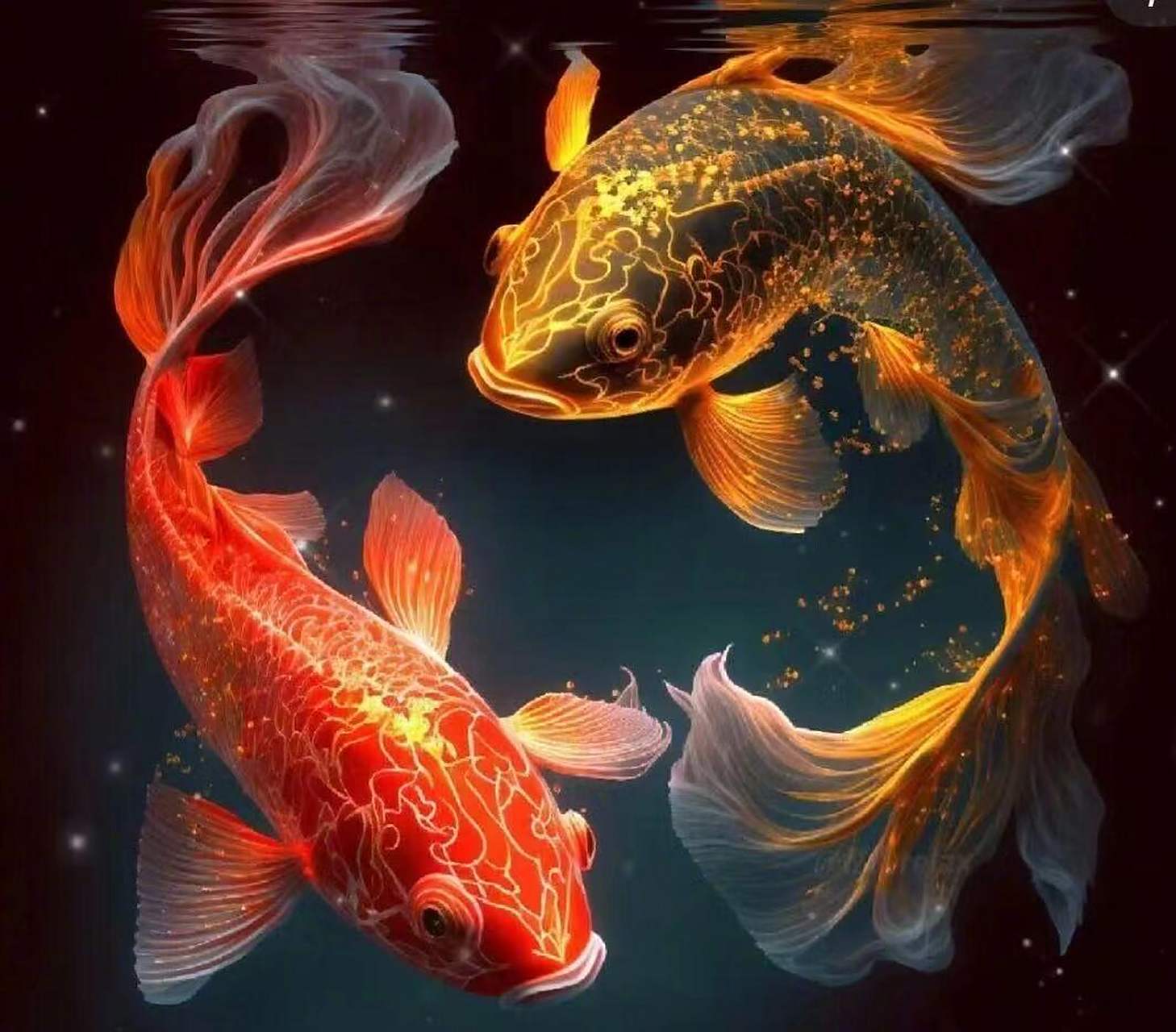 转发这张锦鲤图,祝心想事成.