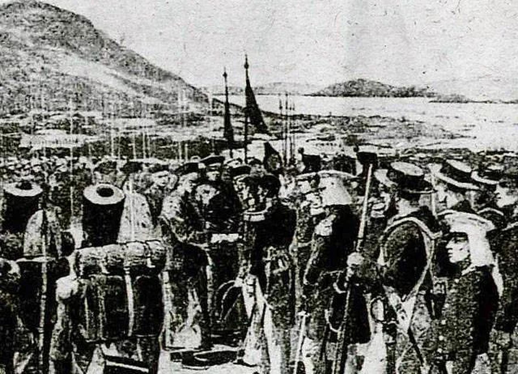 1860 年,英法联军攻陷北京,满清政府被迫签下「北京条约,同意割让