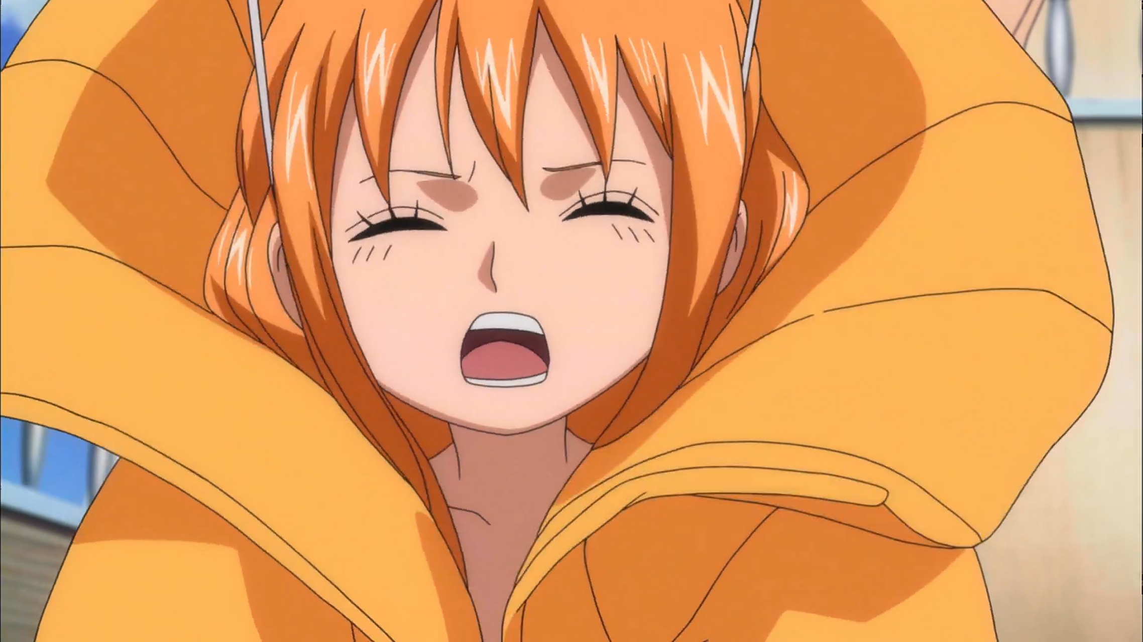 海盗路飞# 娜美变小萌,变大身材好,果然动漫里的美女都是可大可小可 