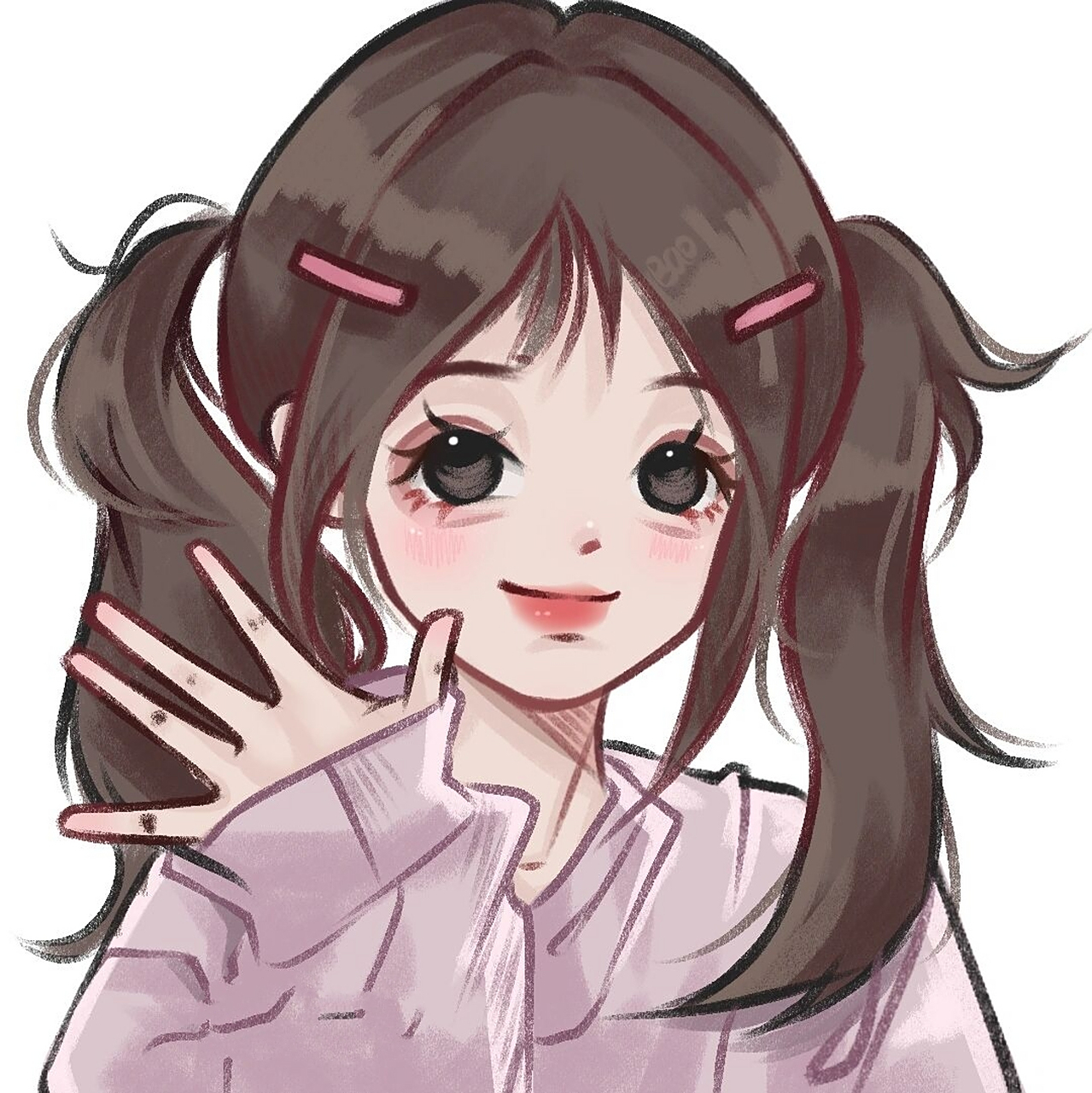 may风头像 | 双马尾	"参考美眉:@98辣辣不想画画95 93头像93