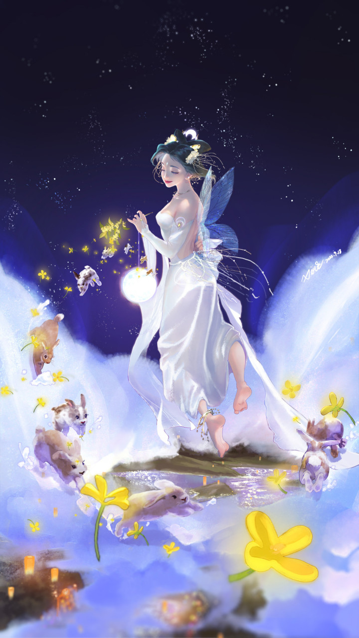 兔满月桂 插画师:xinz