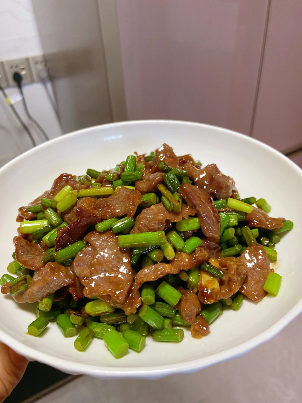 牛肉炒蒜苔窍门图片