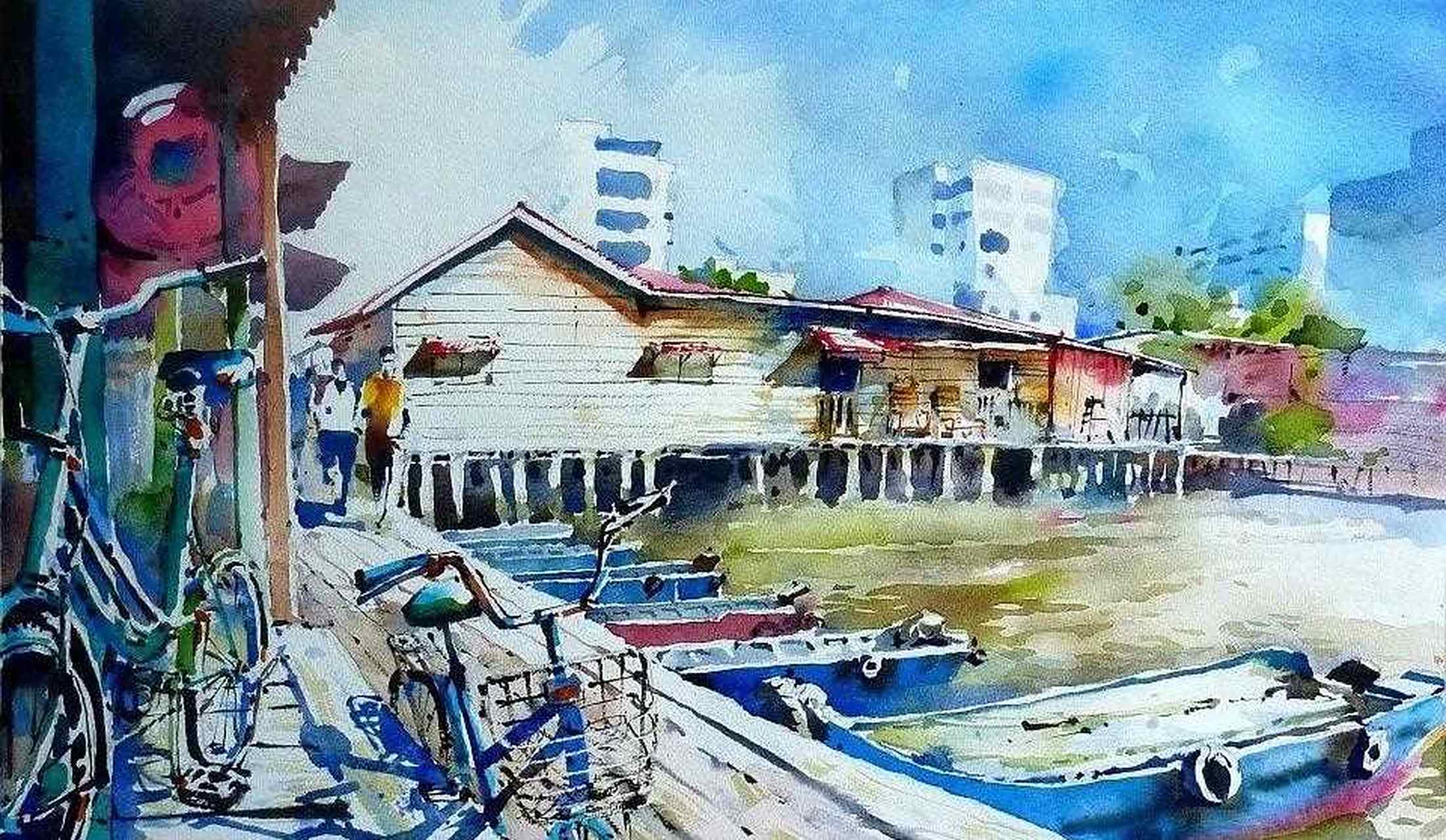 来自马来西亚画家 郭绍鹏(koay shao peng) 绘画作品