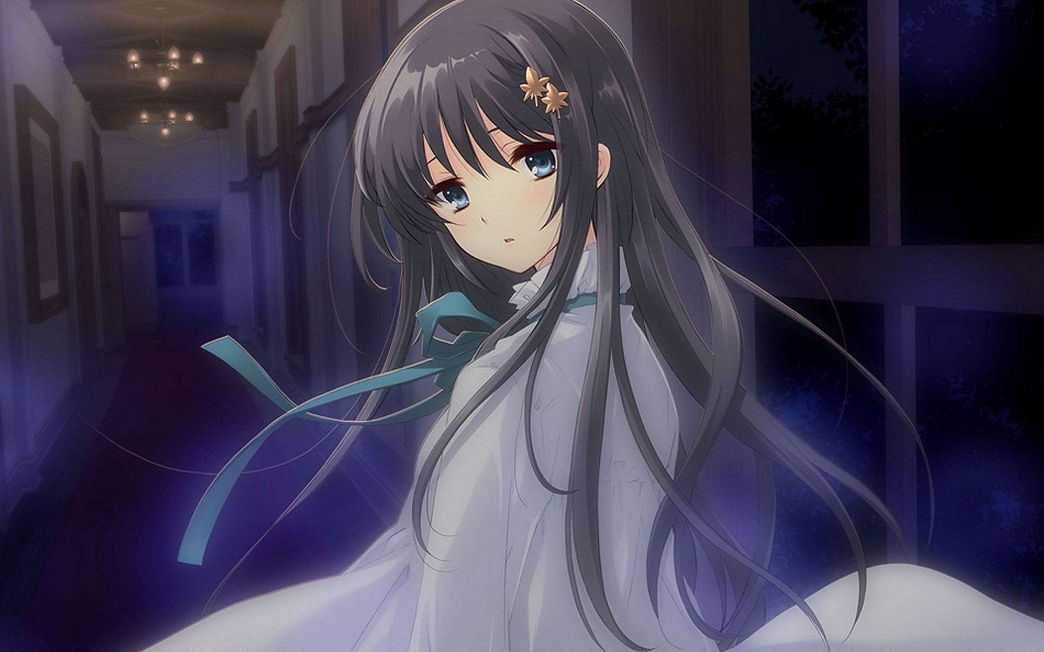 ai共创计划# #二次元美图# 一只越飞越远的鸟,使天空变得越来越低.