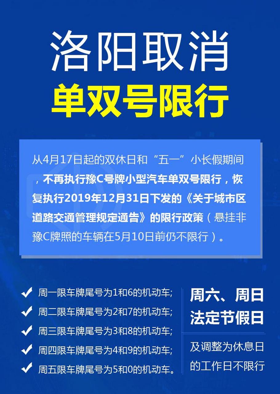 洛阳限行什么号 洛阳限行到啥时候