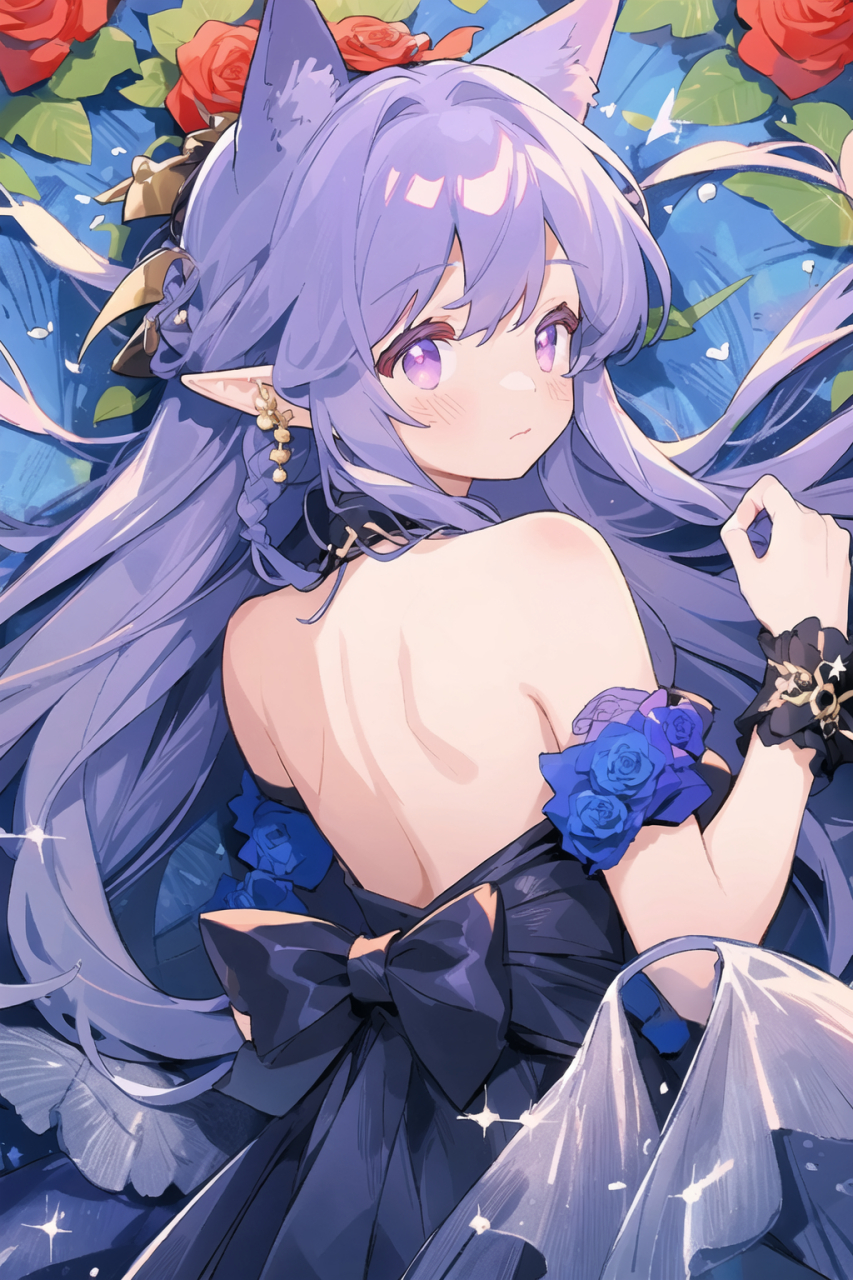 梦幻般的邂逅:二次元女孩与紫色花海的浪漫瞬间  在这篇文章中,我们将